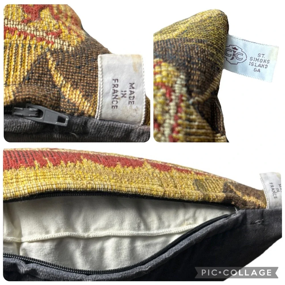 CJC St Simons Island French Tapestry Dog Pillow Woven Velvet France